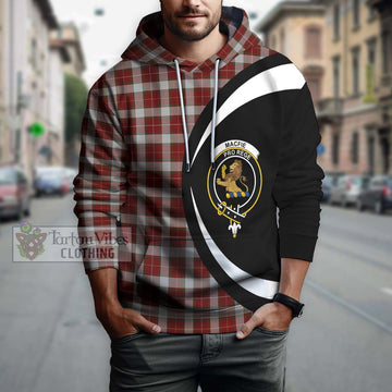 MacFie Dress Tartan Hoodie with Family Crest Circle Style