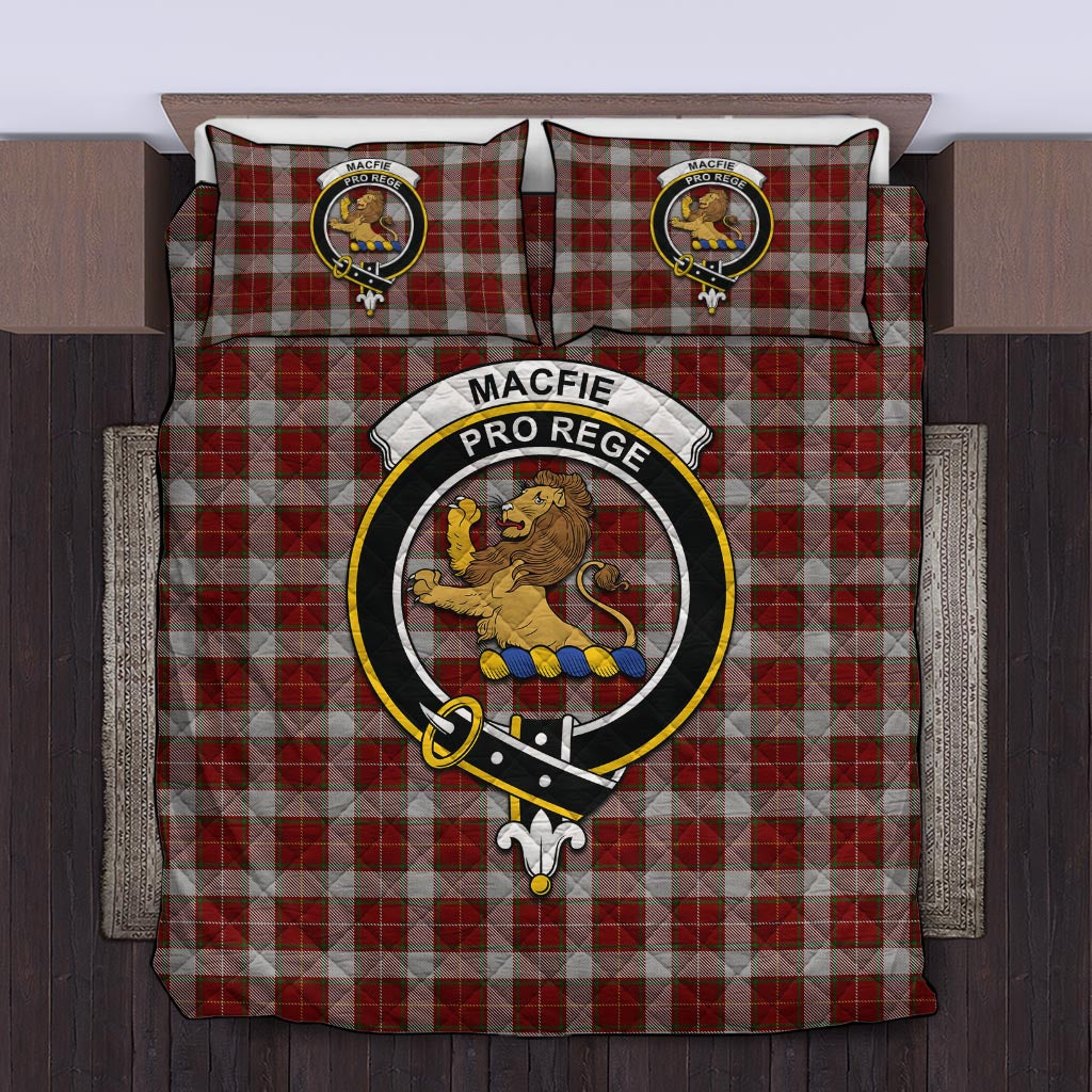 MacFie Dress Tartan Quilt Bed Set with Family Crest Twin - Tartan Vibes Clothing