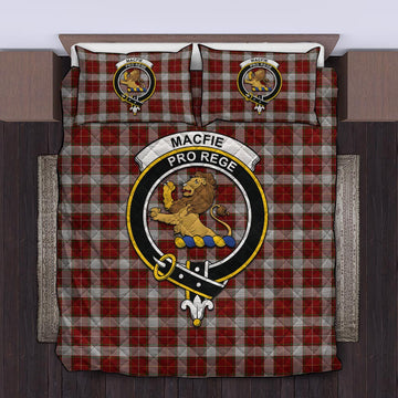 MacFie Dress Tartan Quilt Bed Set with Family Crest