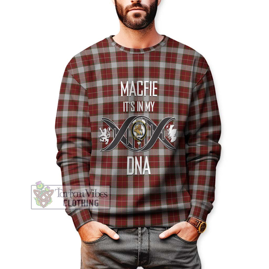 MacFie Dress Tartan Sweatshirt with Family Crest DNA In Me Style Unisex - Tartanvibesclothing Shop