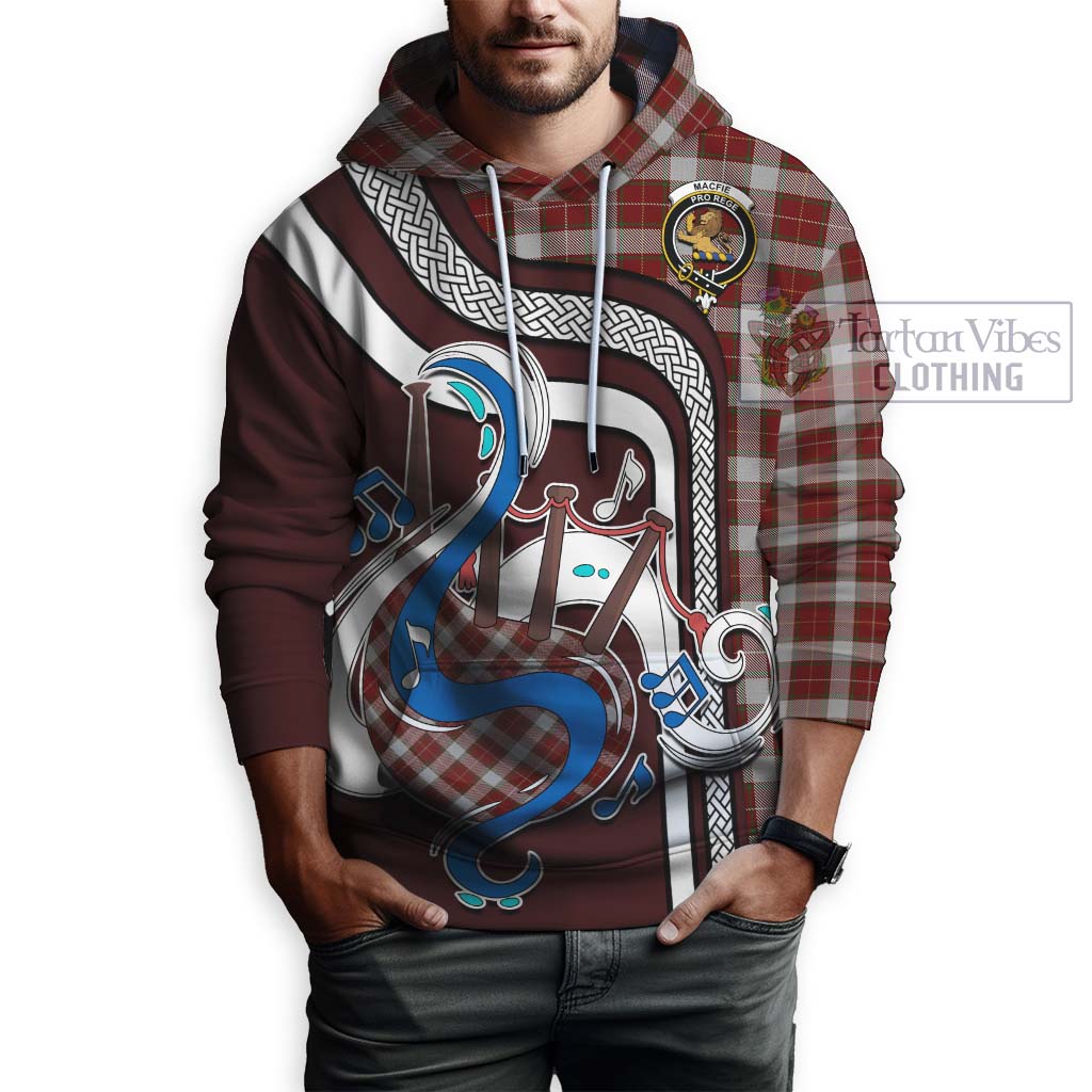 Tartan Vibes Clothing MacFie Dress Tartan Hoodie with Epic Bagpipe Style