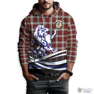 MacFie Dress Tartan Hoodie with Alba Gu Brath Regal Lion Emblem