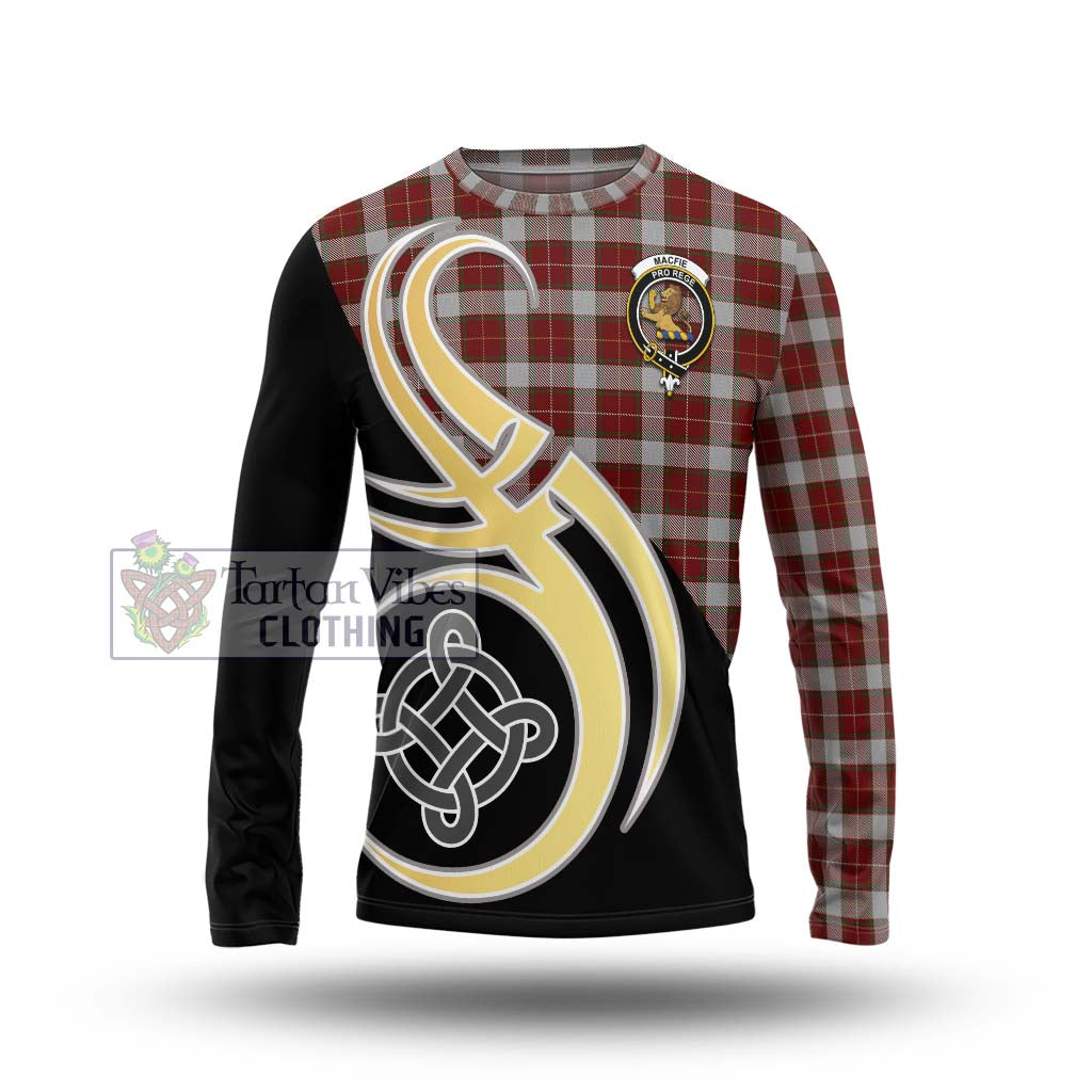 MacFie Dress Tartan Long Sleeve T-Shirt with Family Crest and Celtic Symbol Style Unisex - Tartan Vibes Clothing