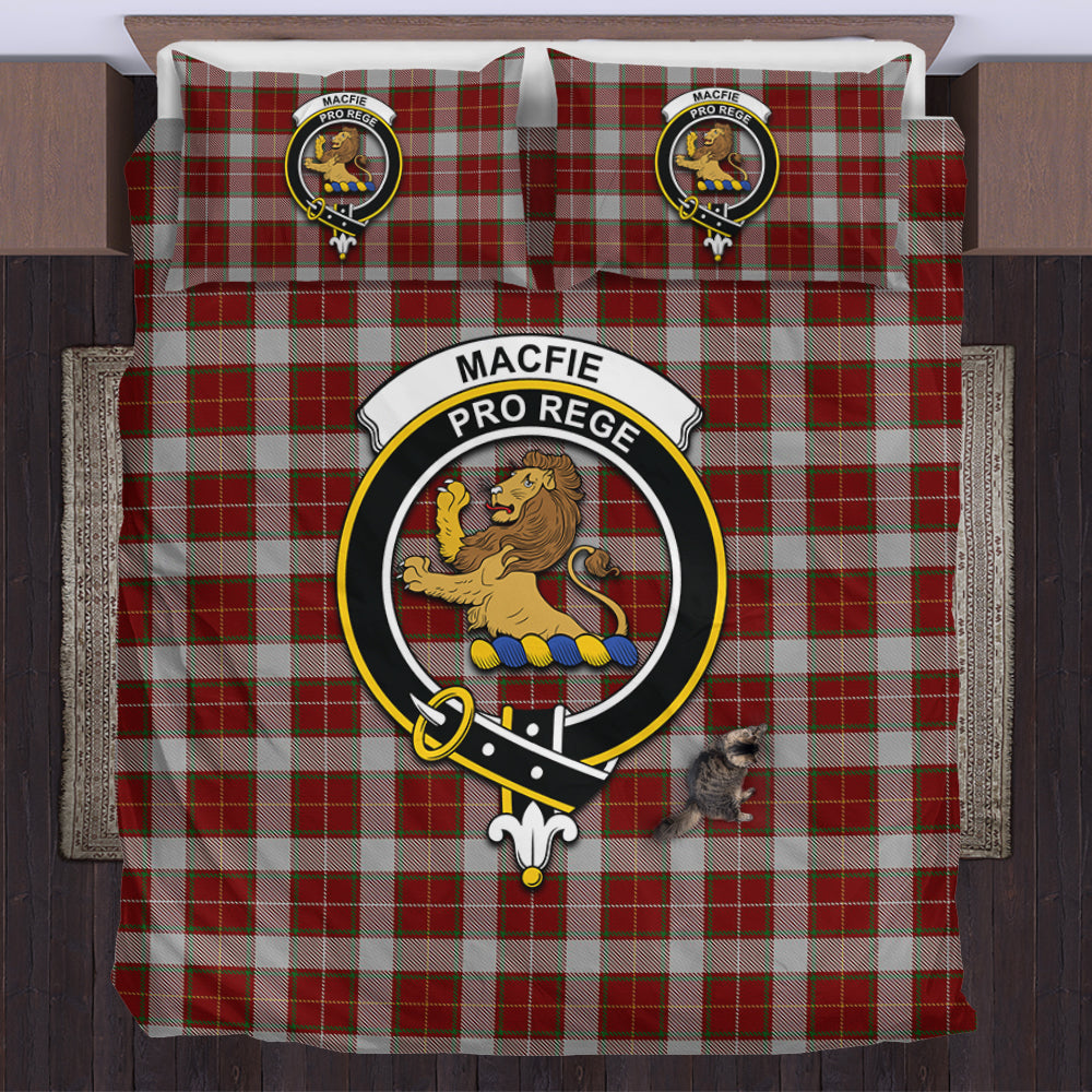 MacFie Dress Tartan Bedding Set with Family Crest US Bedding Set - Tartan Vibes Clothing