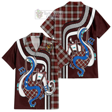 MacFie Dress Tartan Short Sleeve Button Shirt with Epic Bagpipe Style