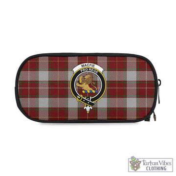 MacFie Dress Tartan Pen and Pencil Case with Family Crest