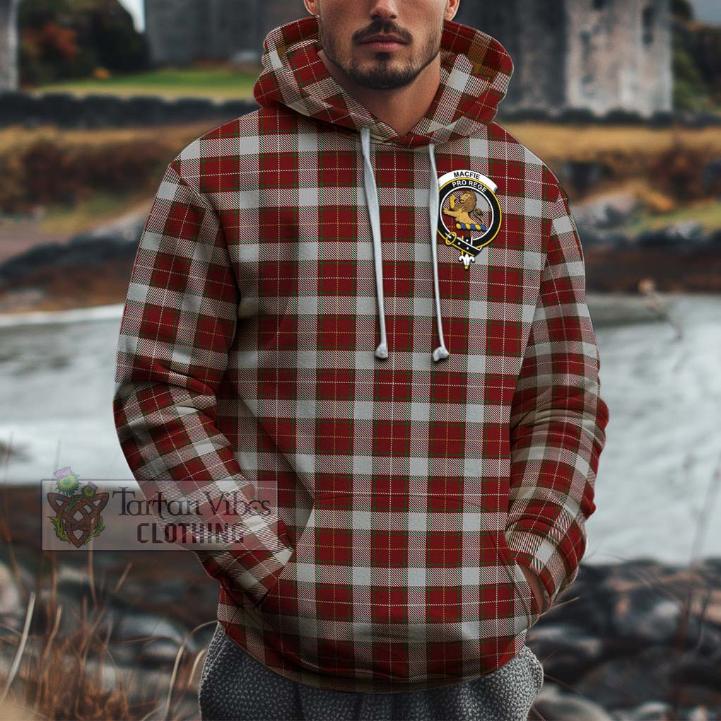 MacFie Dress Tartan Cotton Hoodie with Family Crest Pullover Hoodie XS - Tartan Vibes Clothing