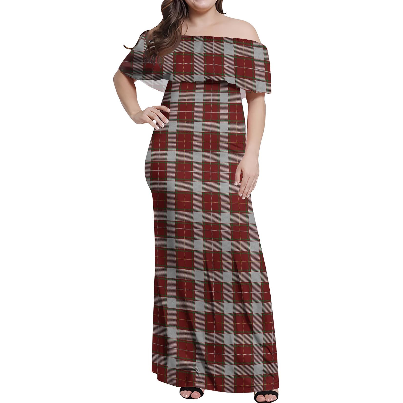 MacFie Dress Tartan Off Shoulder Long Dress Women's Dress - Tartanvibesclothing