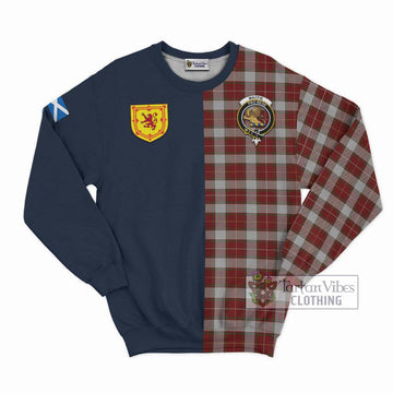 MacFie Dress Tartan Sweatshirt Alba with Scottish Lion Royal Arm Half Style