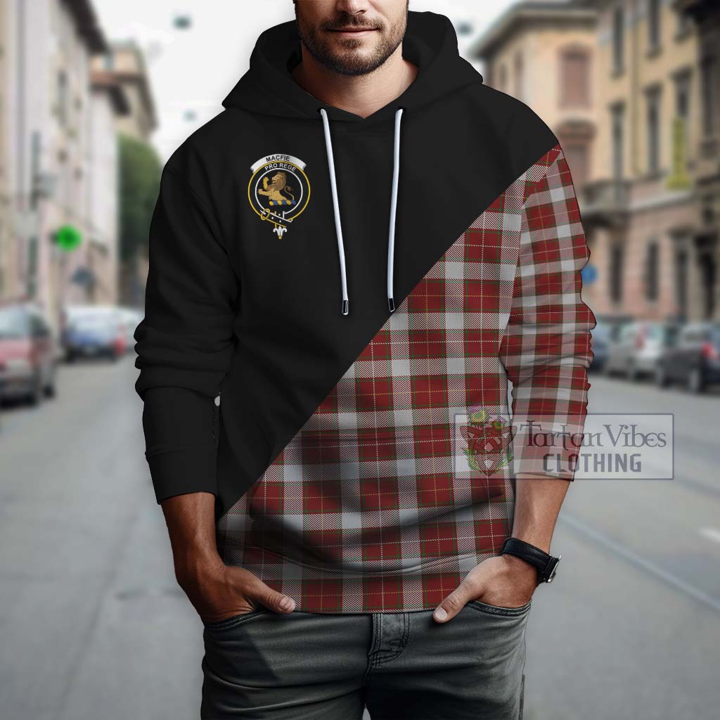 Tartan Vibes Clothing MacFie Dress Tartan Hoodie with Family Crest and Military Logo Style