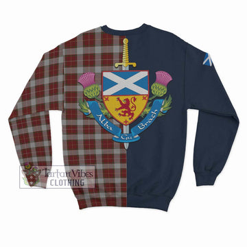 MacFie Dress Tartan Sweatshirt Alba with Scottish Lion Royal Arm Half Style