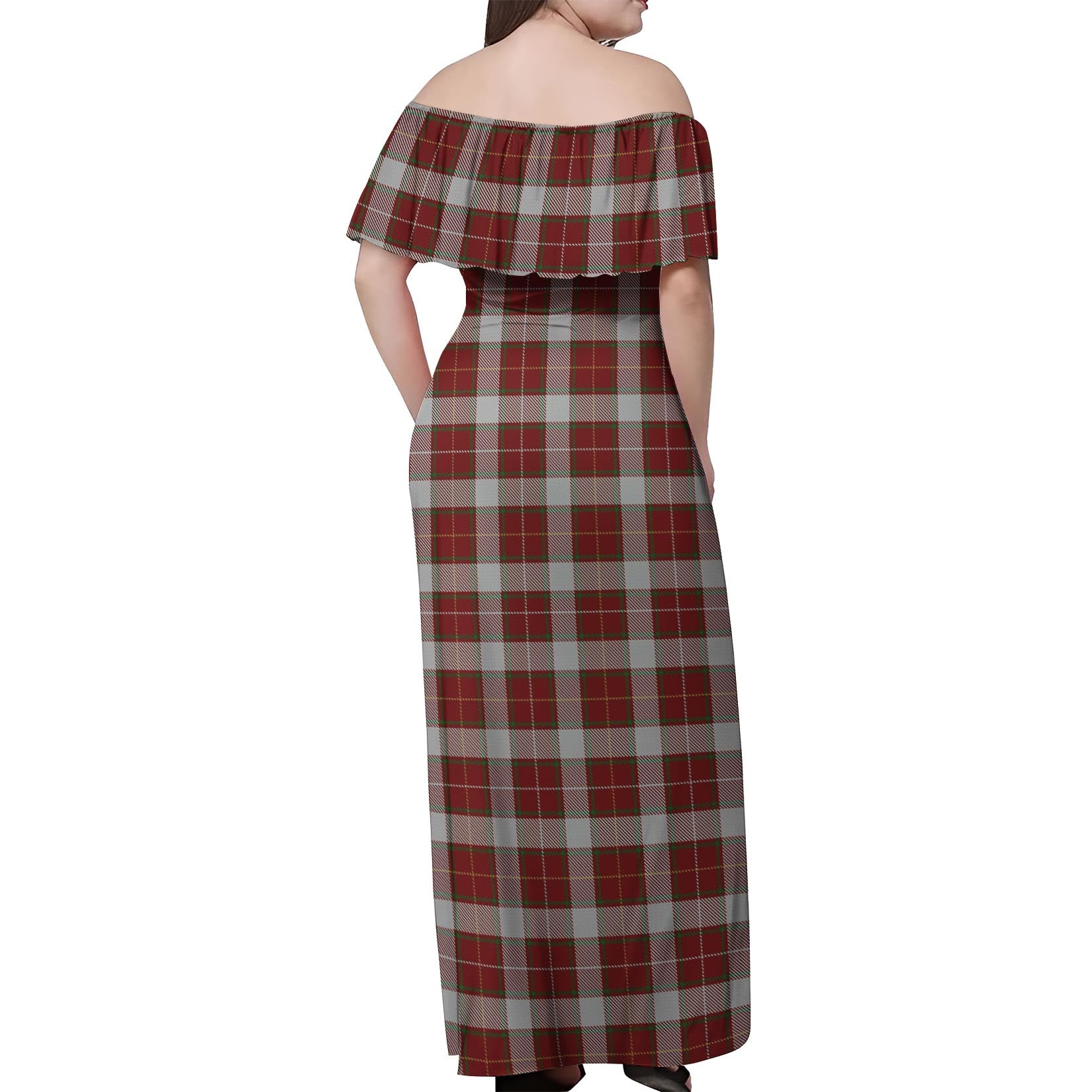 MacFie Dress Tartan Off Shoulder Long Dress - Tartanvibesclothing