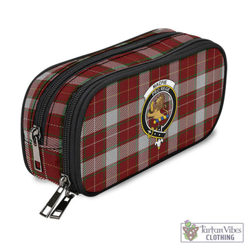 MacFie Dress Tartan Pen and Pencil Case with Family Crest