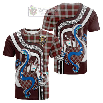 MacFie Dress Tartan Cotton T-shirt with Epic Bagpipe Style