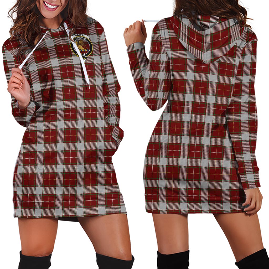 MacFie Dress Tartan Hoodie Dress with Family Crest - Tartan Vibes Clothing