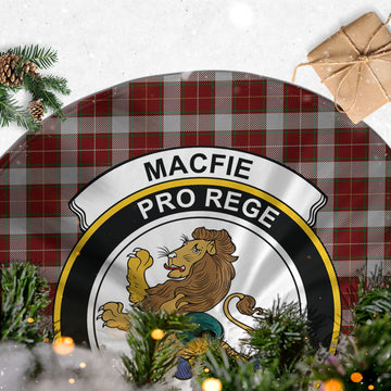 MacFie Dress Tartan Christmas Tree Skirt with Family Crest