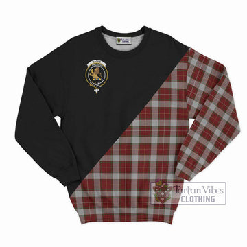 MacFie Dress Tartan Sweatshirt with Family Crest and Military Logo Style