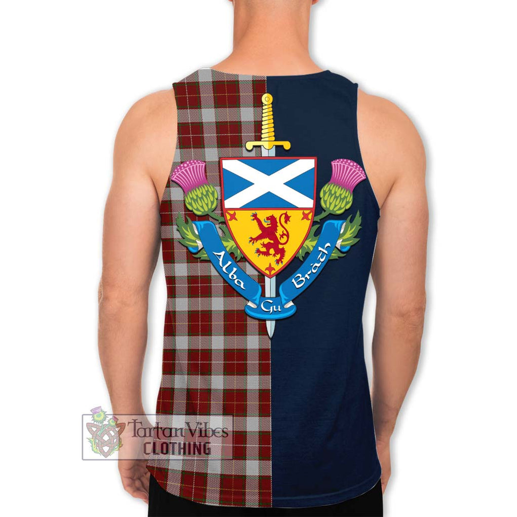 Tartan Vibes Clothing MacFie Dress Tartan Men's Tank Top with Scottish Lion Royal Arm Half Style