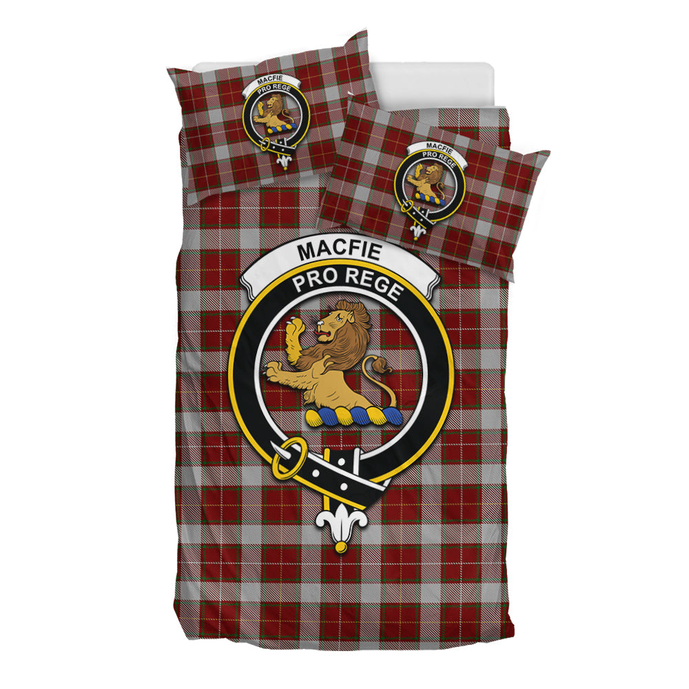 MacFie Dress Tartan Bedding Set with Family Crest - Tartan Vibes Clothing