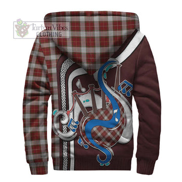 MacFie Dress Tartan Sherpa Hoodie with Epic Bagpipe Style