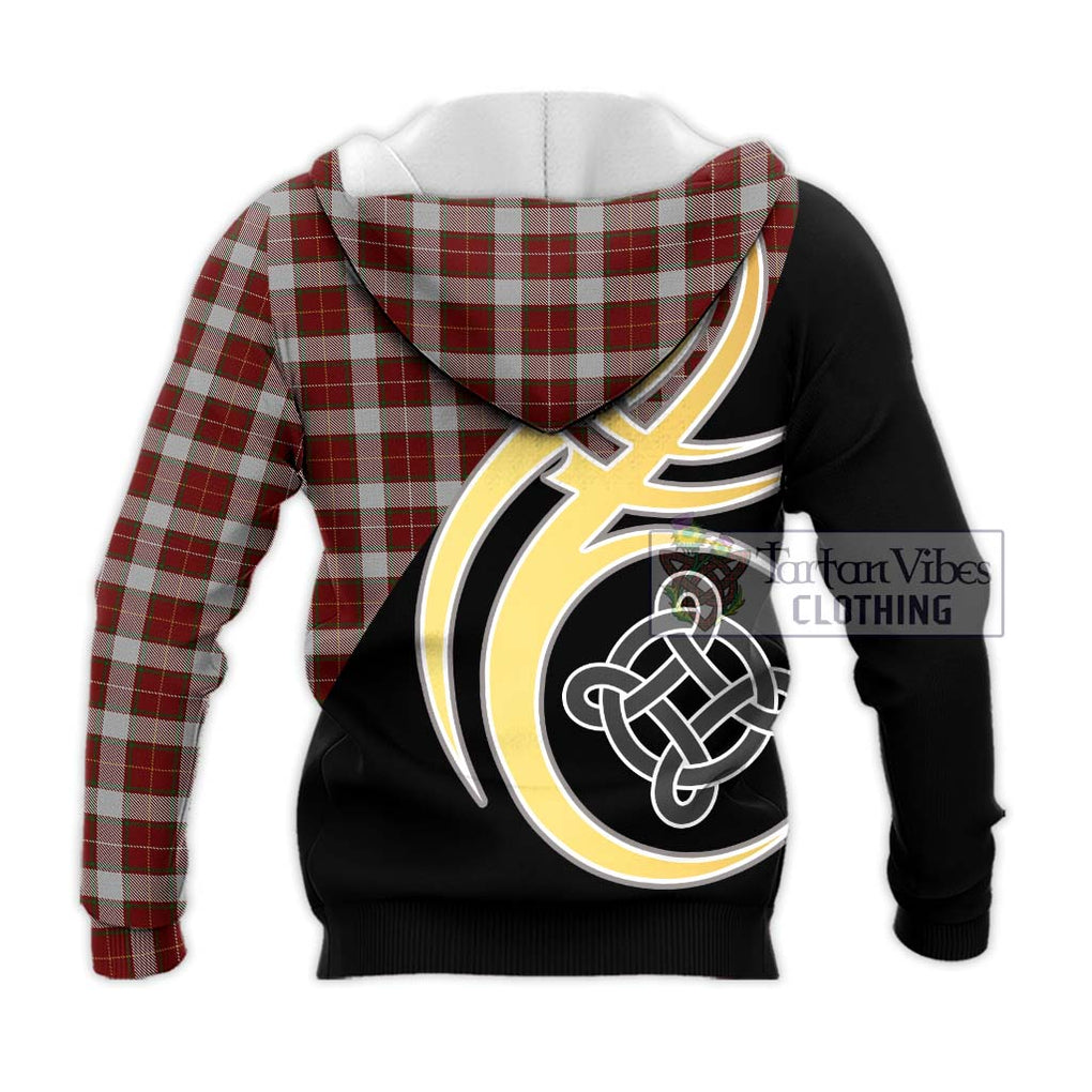 MacFie Dress Tartan Knitted Hoodie with Family Crest and Celtic Symbol Style - Tartan Vibes Clothing