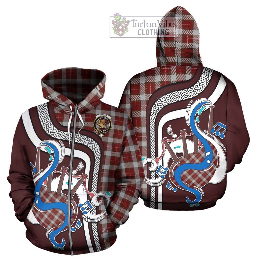 Tartan Vibes Clothing MacFie Dress Tartan Hoodie with Epic Bagpipe Style