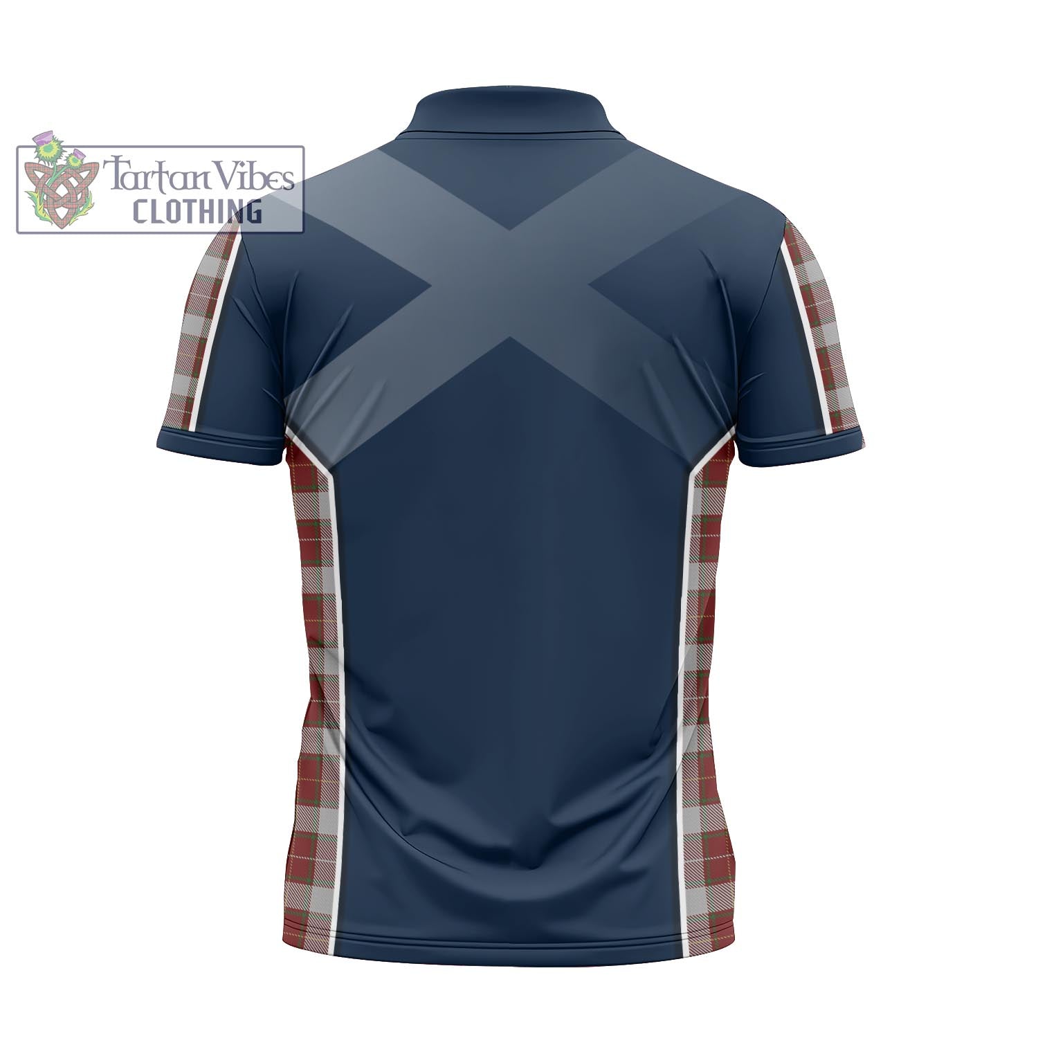 Tartan Vibes Clothing MacFie Dress Tartan Zipper Polo Shirt with Family Crest and Scottish Thistle Vibes Sport Style