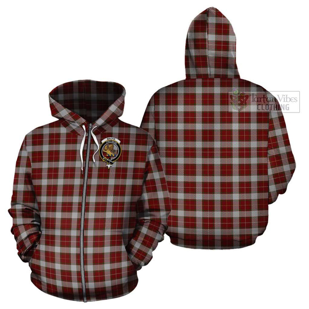 MacFie Dress Tartan Cotton Hoodie with Family Crest Zip Hoodie - Tartan Vibes Clothing