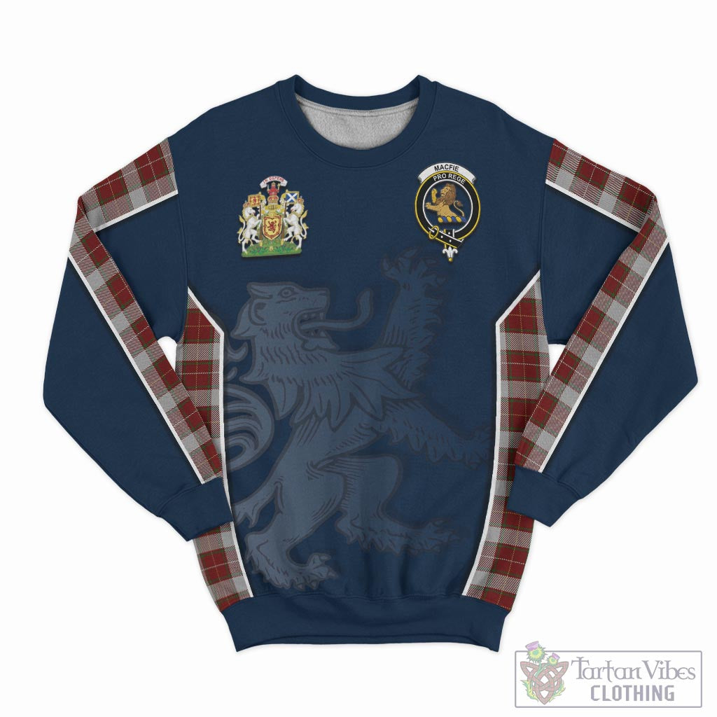 Tartan Vibes Clothing MacFie Dress Tartan Sweater with Family Crest and Lion Rampant Vibes Sport Style