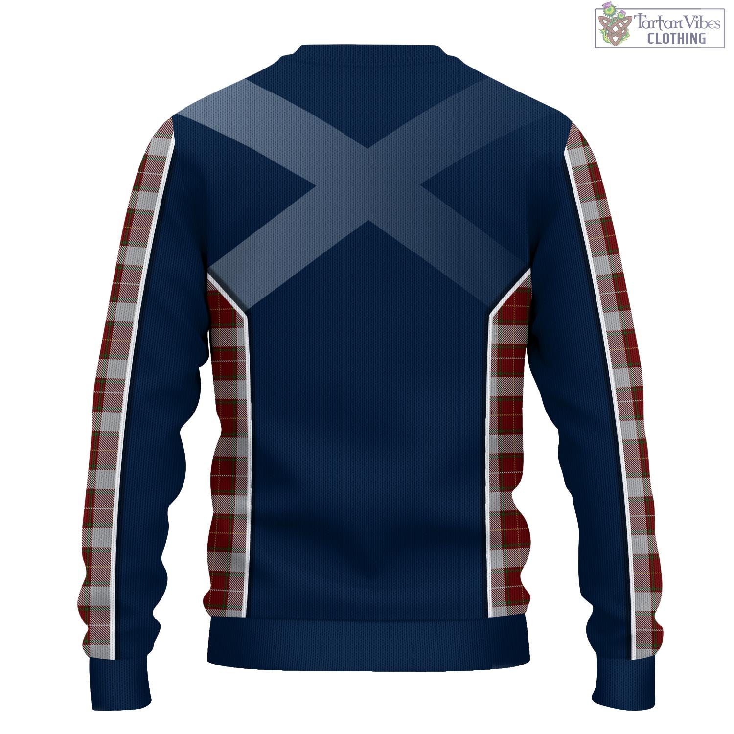 Tartan Vibes Clothing MacFie Dress Tartan Knitted Sweatshirt with Family Crest and Scottish Thistle Vibes Sport Style