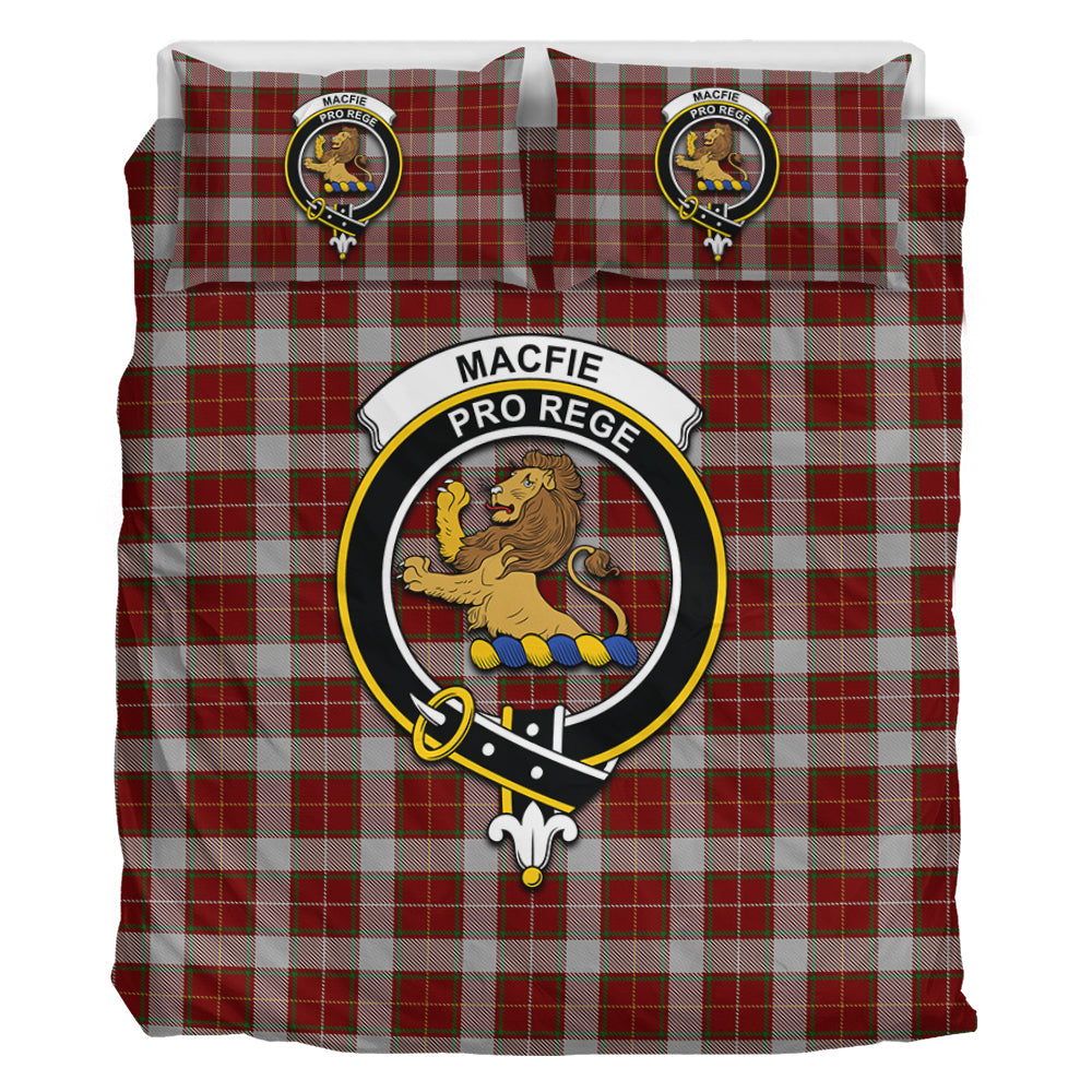 MacFie Dress Tartan Bedding Set with Family Crest - Tartan Vibes Clothing