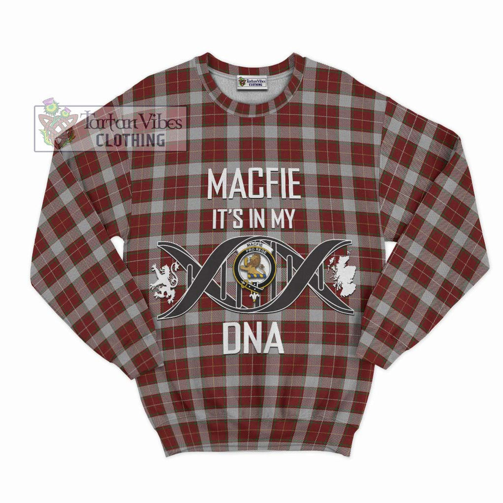 MacFie Dress Tartan Sweatshirt with Family Crest DNA In Me Style - Tartanvibesclothing Shop