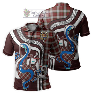 MacFie Dress Tartan Polo Shirt with Epic Bagpipe Style