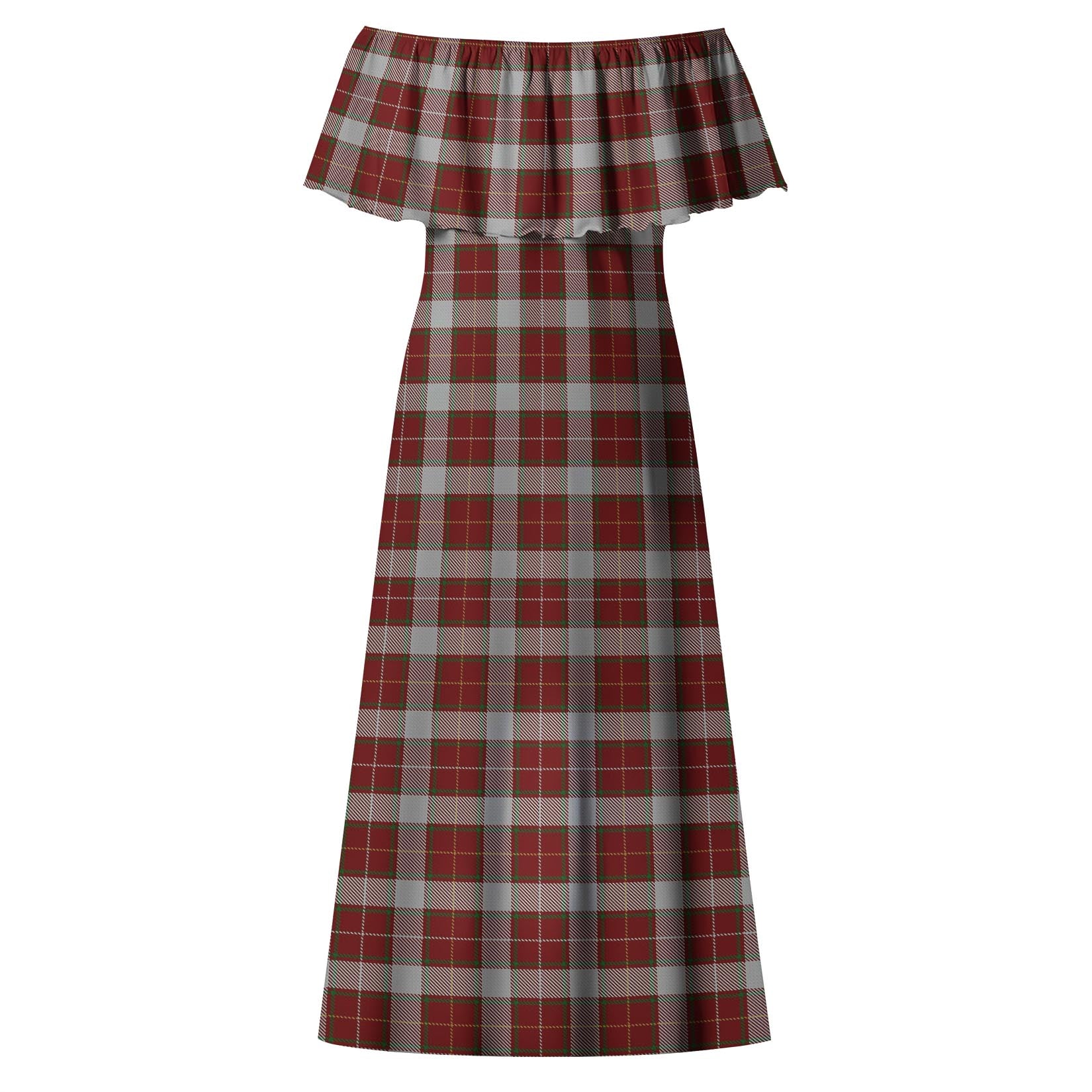 MacFie Dress Tartan Off Shoulder Long Dress - Tartanvibesclothing