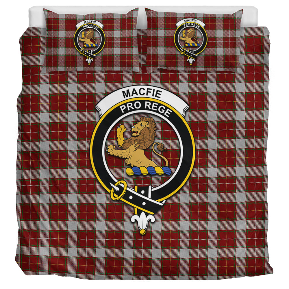 MacFie Dress Tartan Bedding Set with Family Crest UK Bedding Set UK Super King 104*94 inch - Tartan Vibes Clothing