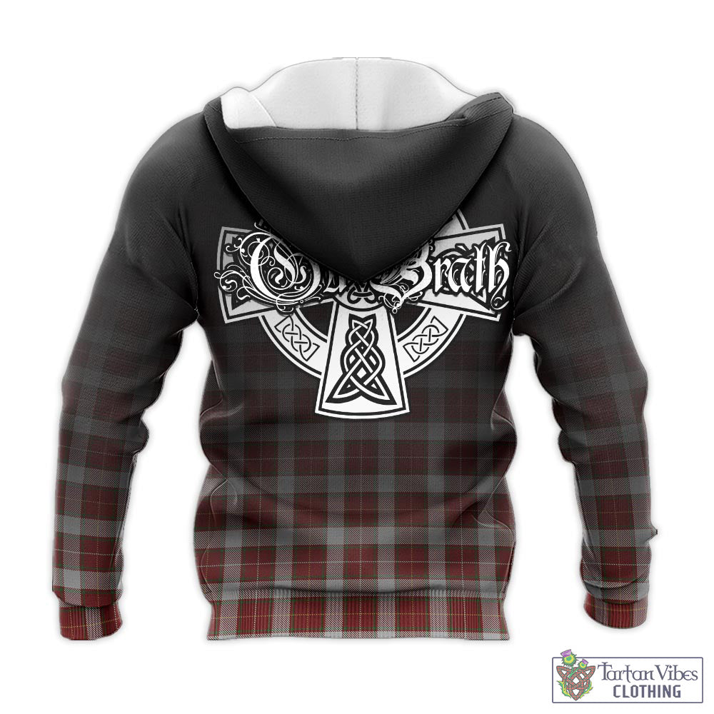 Tartan Vibes Clothing MacFie Dress Tartan Knitted Hoodie Featuring Alba Gu Brath Family Crest Celtic Inspired