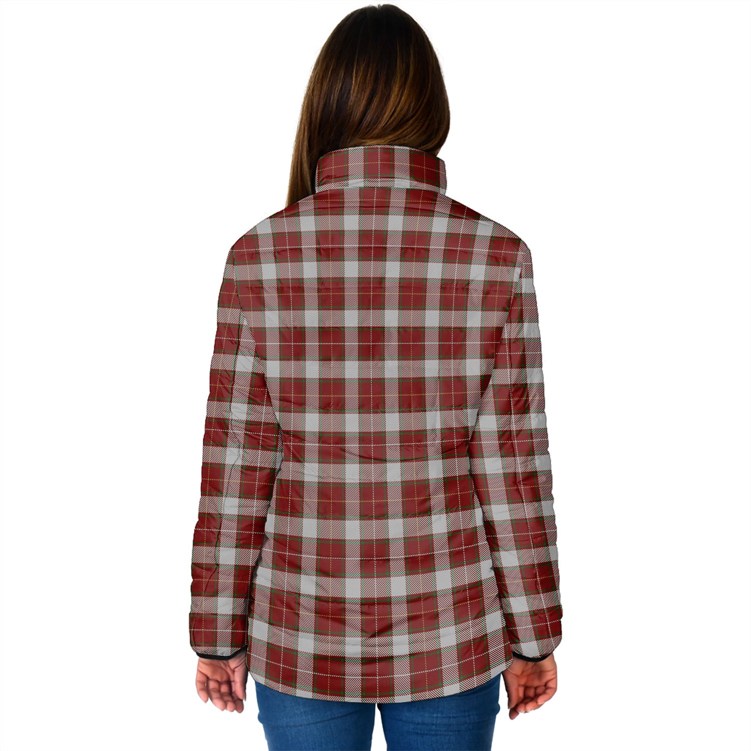 MacFie Dress Tartan Padded Jacket with Family Crest - Tartan Vibes Clothing