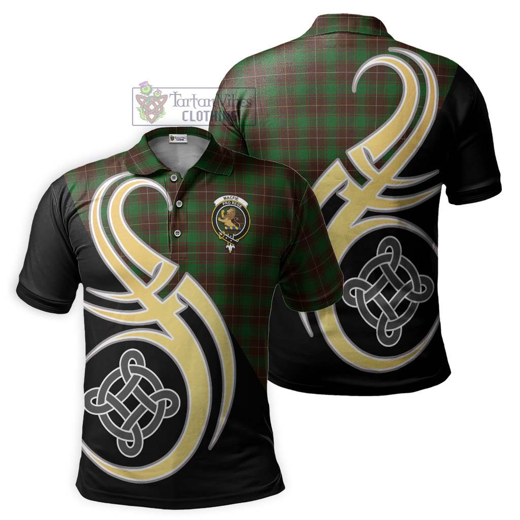 MacFie Hunting Tartan Polo Shirt with Family Crest and Celtic Symbol Style Kid - Tartan Vibes Clothing