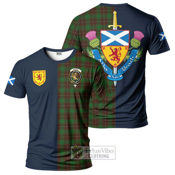 MacFie Hunting Tartan T-Shirt Alba with Scottish Lion Royal Arm Half Style