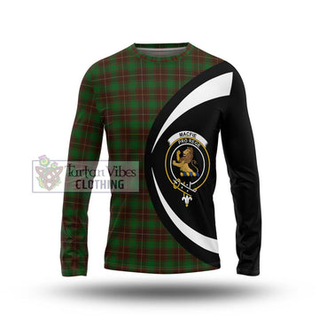 MacFie Hunting Tartan Long Sleeve T-Shirt with Family Crest Circle Style