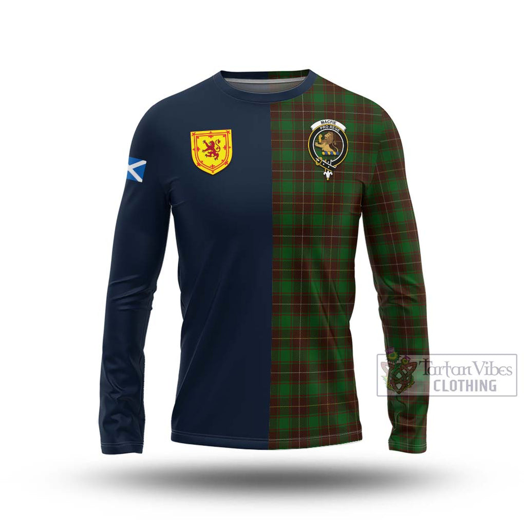 Tartan Vibes Clothing MacFie Hunting Tartan Long Sleeve T-Shirt with Scottish Lion Royal Arm Half Style