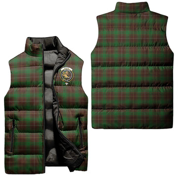 MacFie Hunting Tartan Sleeveless Puffer Jacket with Family Crest