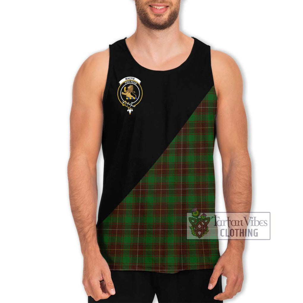 MacFie Hunting Tartan Men's Tank Top with Family Crest and Military Logo Style Men - Tartanvibesclothing Shop