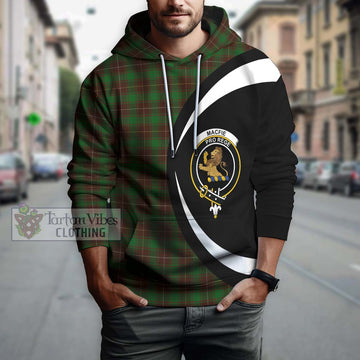 MacFie Hunting Tartan Hoodie with Family Crest Circle Style