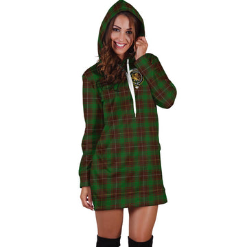 MacFie Hunting Tartan Hoodie Dress with Family Crest