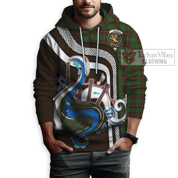 MacFie Hunting Tartan Hoodie with Epic Bagpipe Style