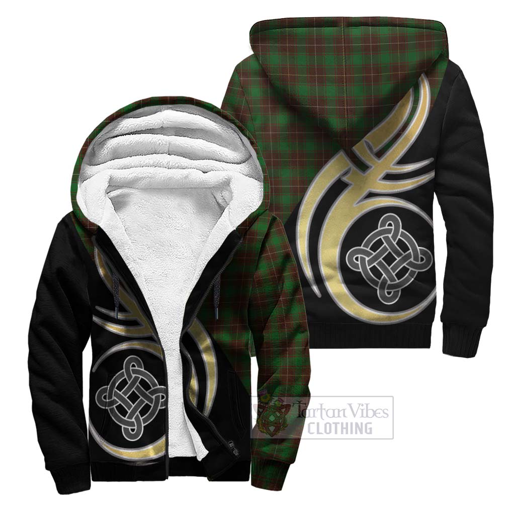 MacFie Hunting Tartan Sherpa Hoodie with Family Crest and Celtic Symbol Style Unisex S - Tartan Vibes Clothing