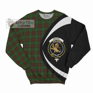 MacFie Hunting Tartan Sweatshirt with Family Crest Circle Style