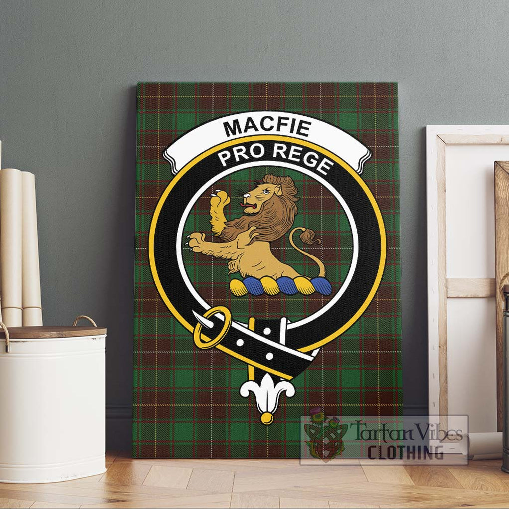 MacFie Hunting Tartan Canvas Print Wall Art with Family Crest Without Frame - Tartan Vibes Clothing