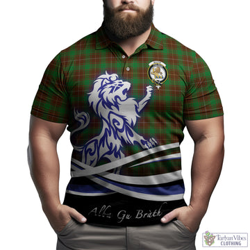 MacFie Hunting Tartan Polo Shirt with Alba Gu Brath Regal Lion Emblem